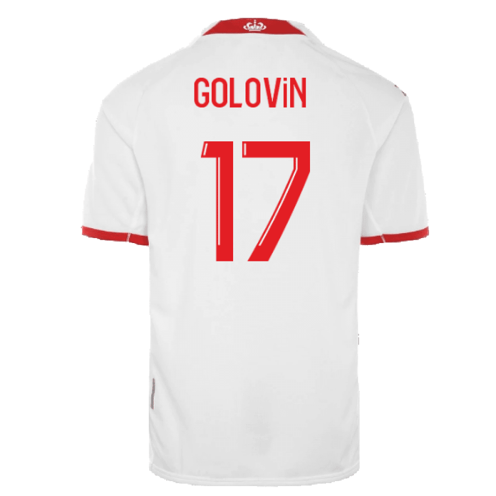 Golovin 17 AS Monaco 2022/23 Home Player Soccer Jersey – White