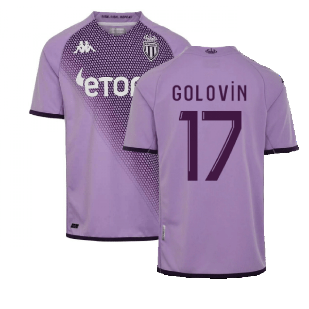 Golovin 17 AS Monaco 2022/23 Third Player Soccer Jersey – Purple