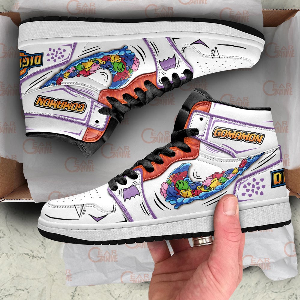 Gomamon JD1s Sneakers Digimon Anime Shoes For Fans, Air Jordan Hightop