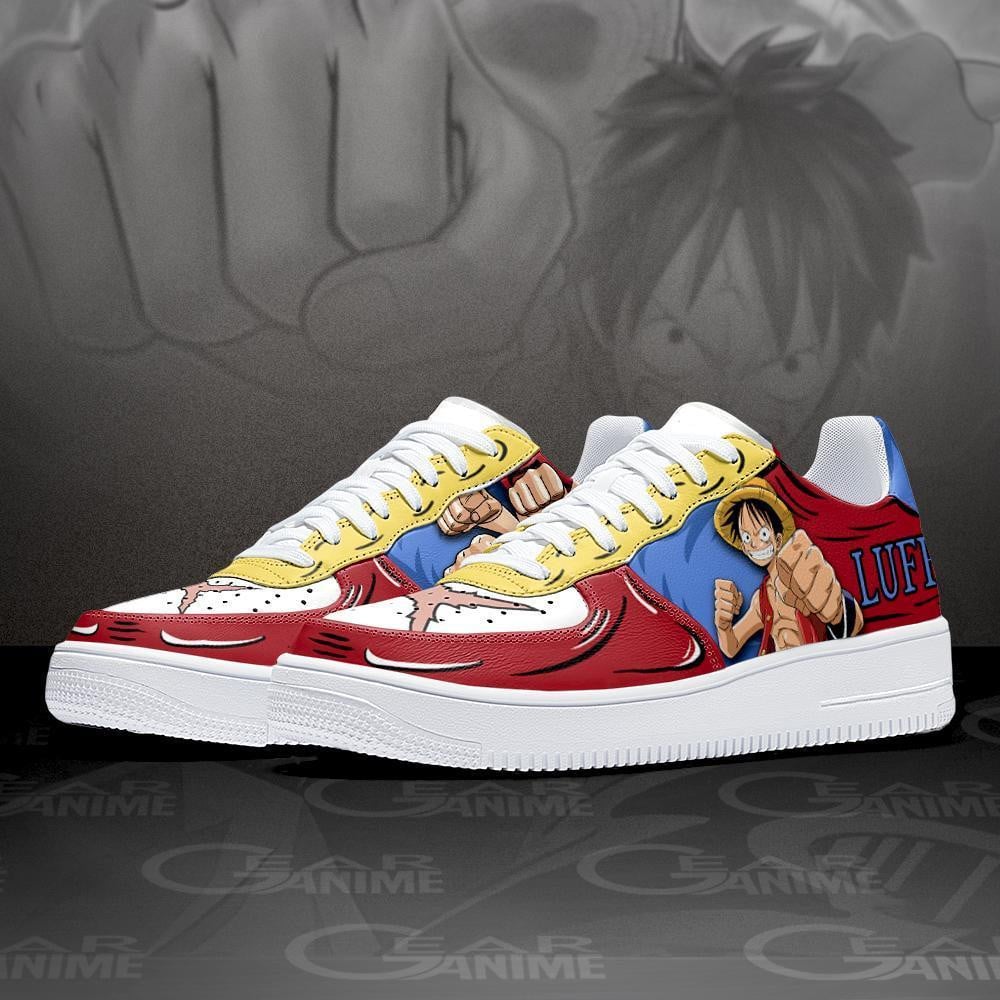 Gomu Gomu Luffy Air Sneakers Custom Anime One Piece Shoes