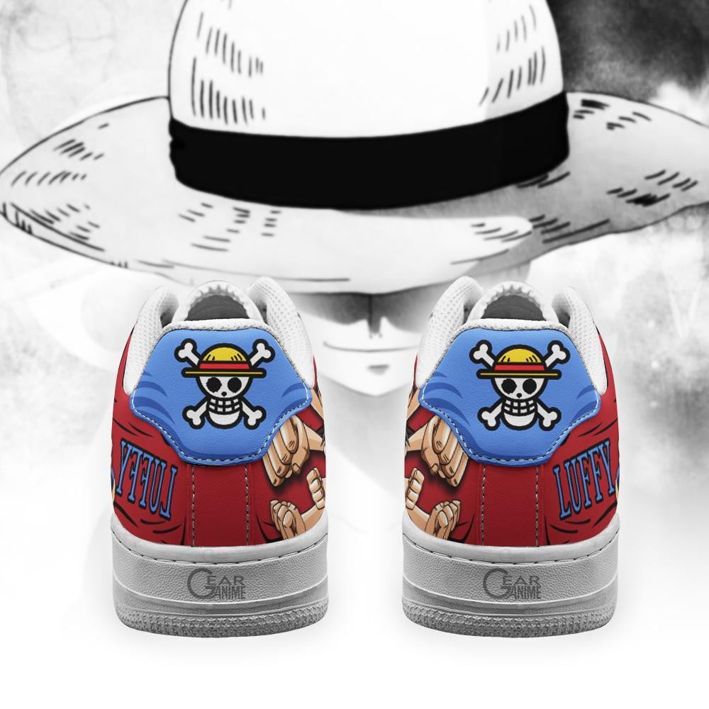 Gomu Gomu Luffy Air Sneakers Custom Anime One Piece Shoes