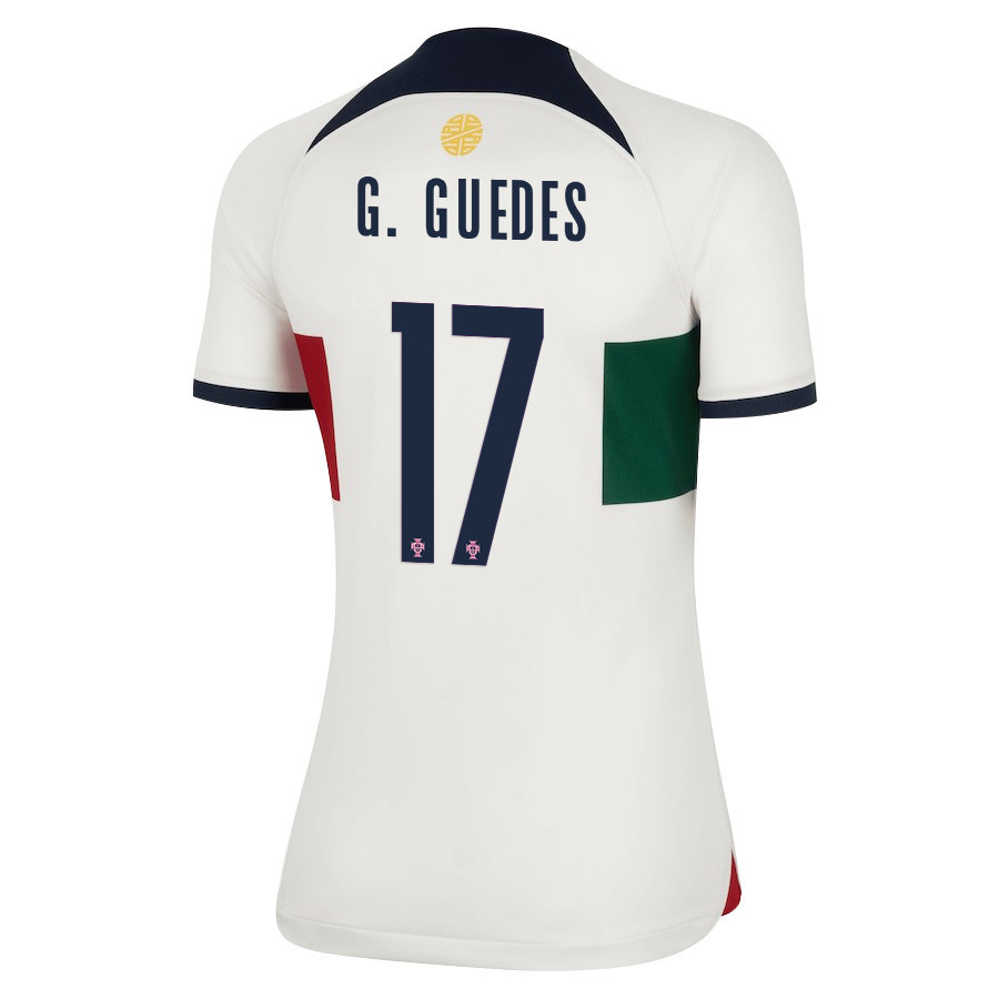 Gonçalo Guedes 17 Portugal National Team 2022-23 Qatar World Cup Women Soccer Jersey – Away