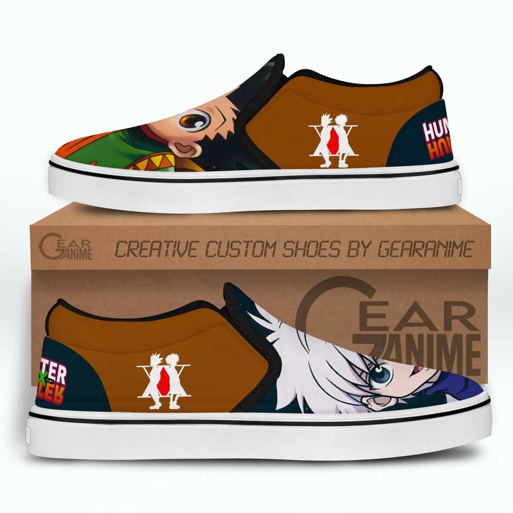 Gon & Killua Slip-On Shoes Canvas Custom Anime Hunter x Hunter Shoes