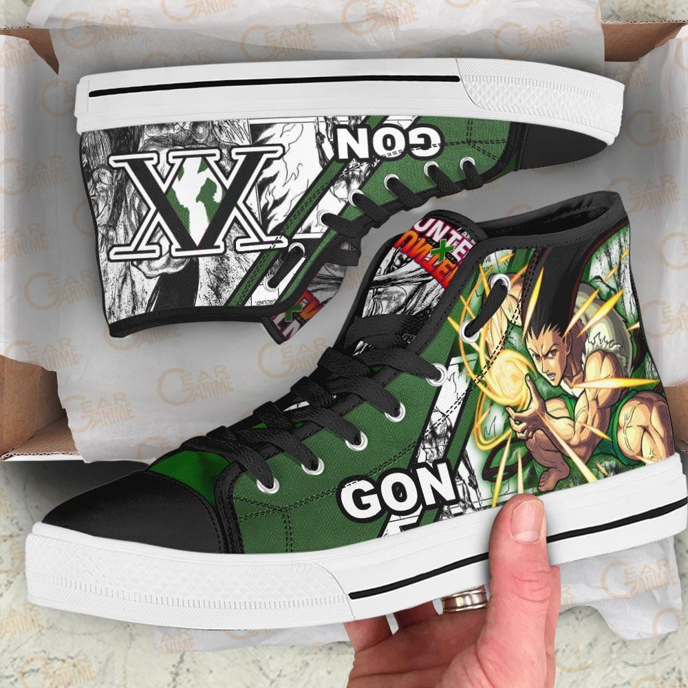 Gon Adult High Top Shoes Custom Manga Anime Hunter X Hunter Sneakers