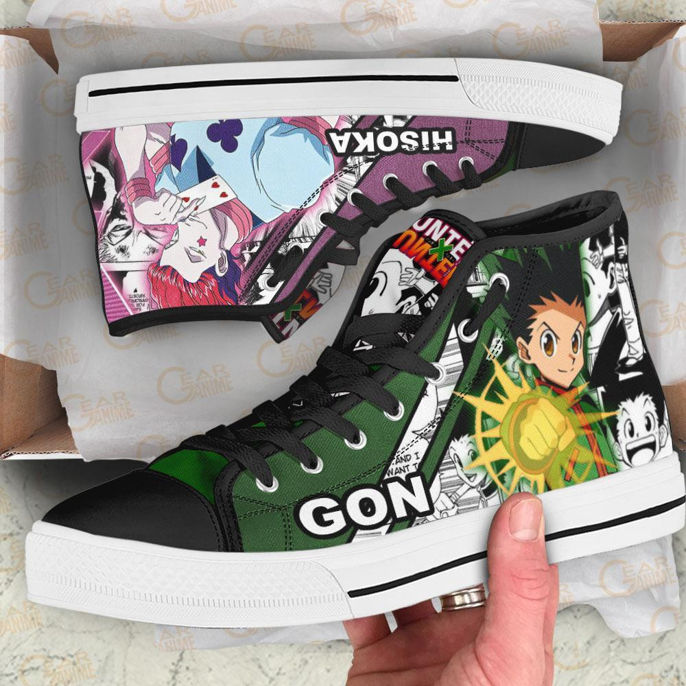 Gon and Hisoka High Top Shoes Custom Skill Anime Hunter X Hunter Sneakers