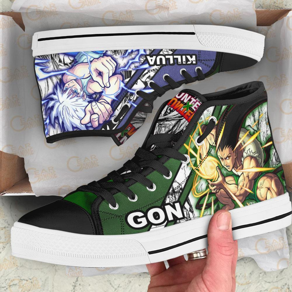 Gon and Killua High Top Shoes Custom Manga Anime Hunter X Hunter Sneakers
