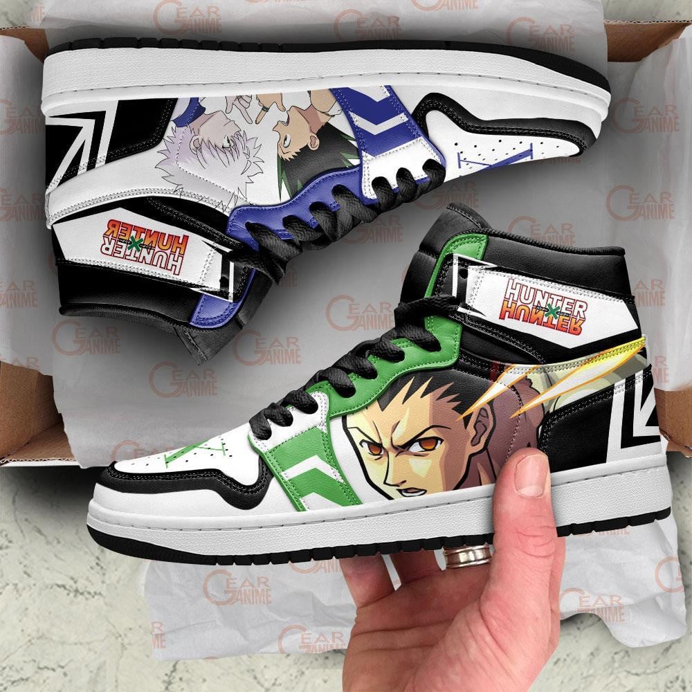 Gon and Killua JD1s Sneakers Anime Hunter X Hunter Shoes, Air Jordan Hightop
