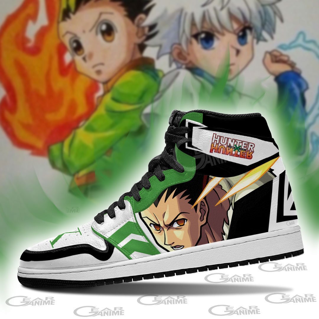 Gon and Killua JD1s Sneakers Anime Hunter X Hunter Shoes, Air Jordan Hightop