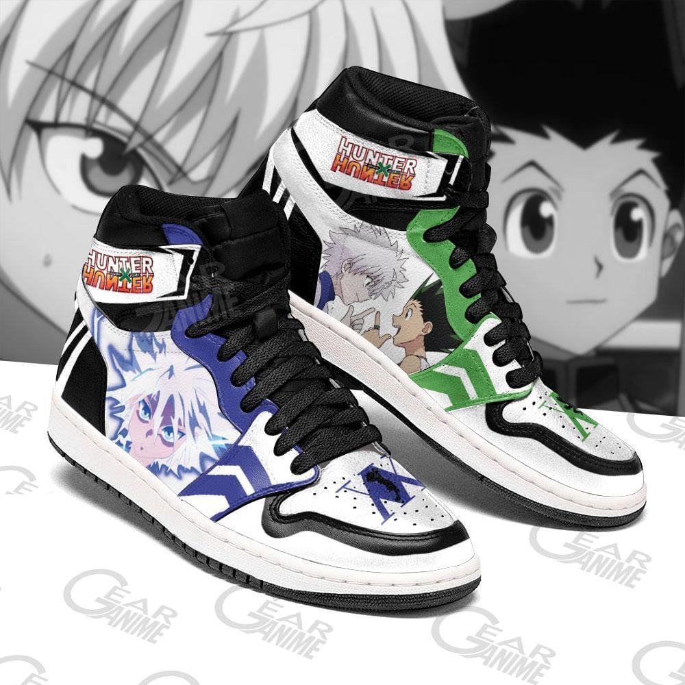 Gon and Killua JD1s Sneakers Anime Hunter X Hunter Shoes, Air Jordan Hightop