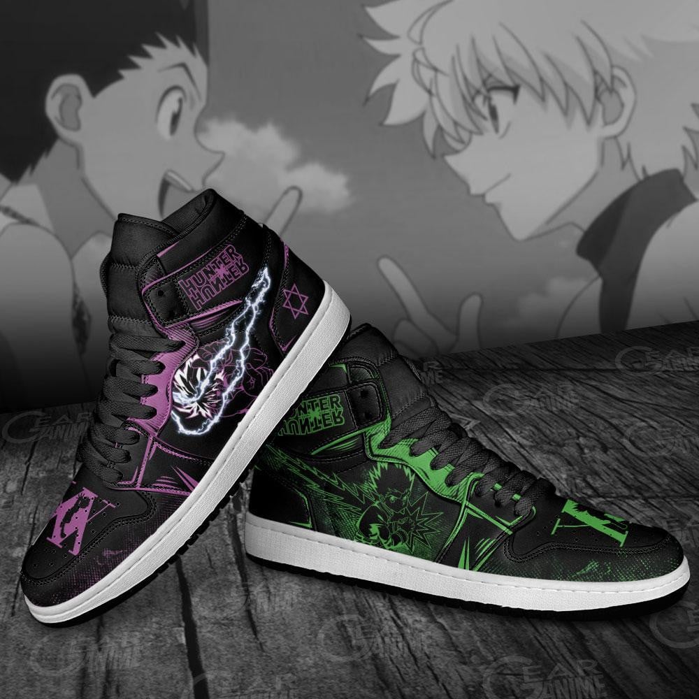 Gon and Killua JD1s Sneakers Skill Anime Hunter x Hunter Shoes, Air Jordan Hightop