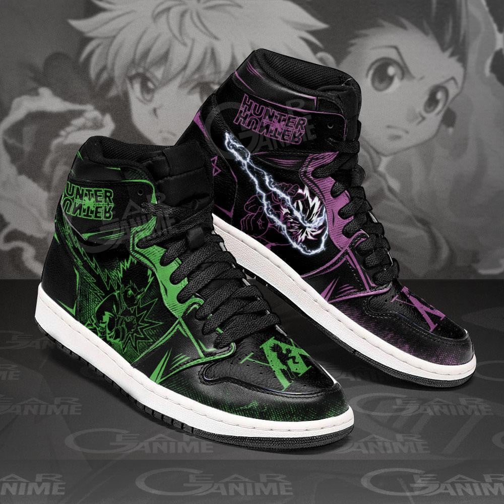 Gon and Killua JD1s Sneakers Skill Anime Hunter x Hunter Shoes, Air Jordan Hightop