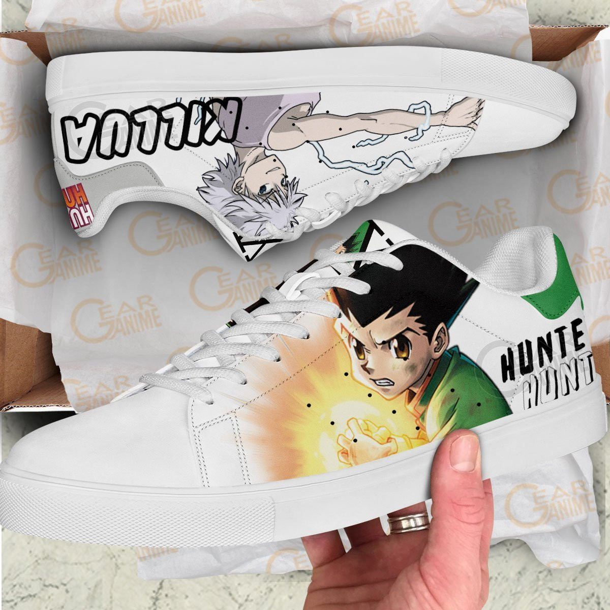 Gon and Killua Skate Shoes Custom Anime Hunter x Hunter Shoes