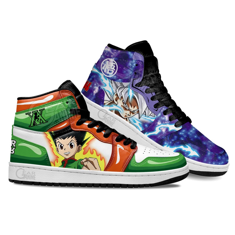 Gon Freecss and Goku Ultra Instinct Shoes For Anime Fans, Air Jordan Hightop