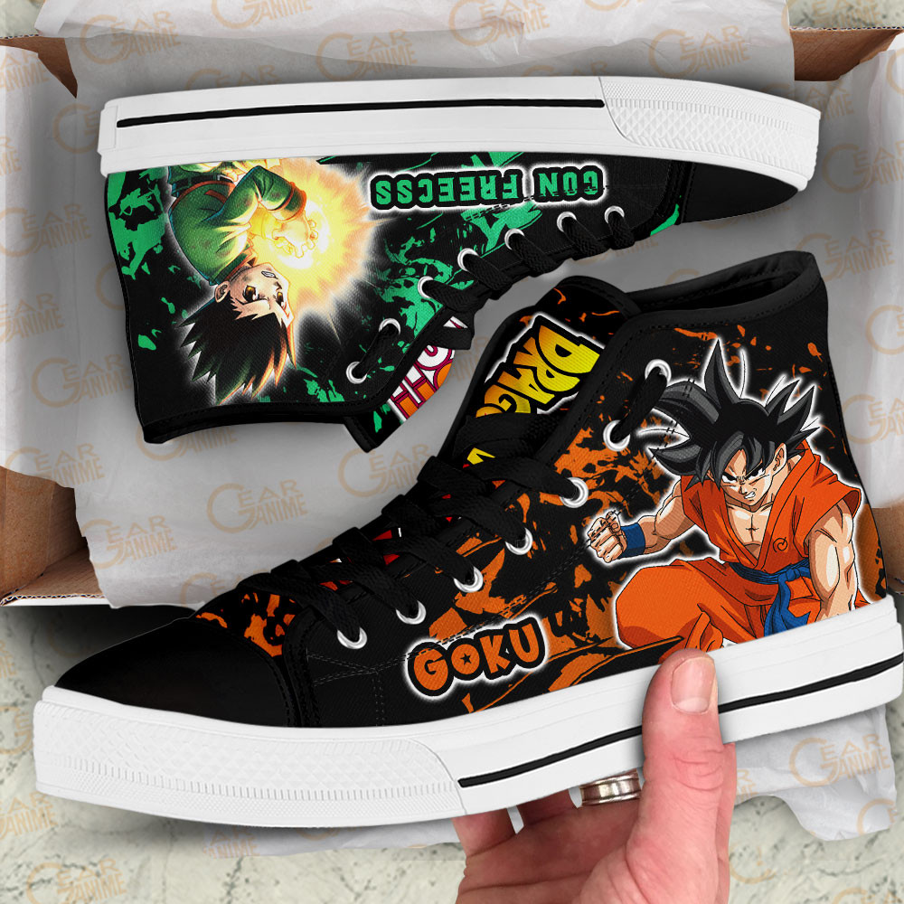 Gon Freecss and Son Goku High Top Shoes Anime Sneakers