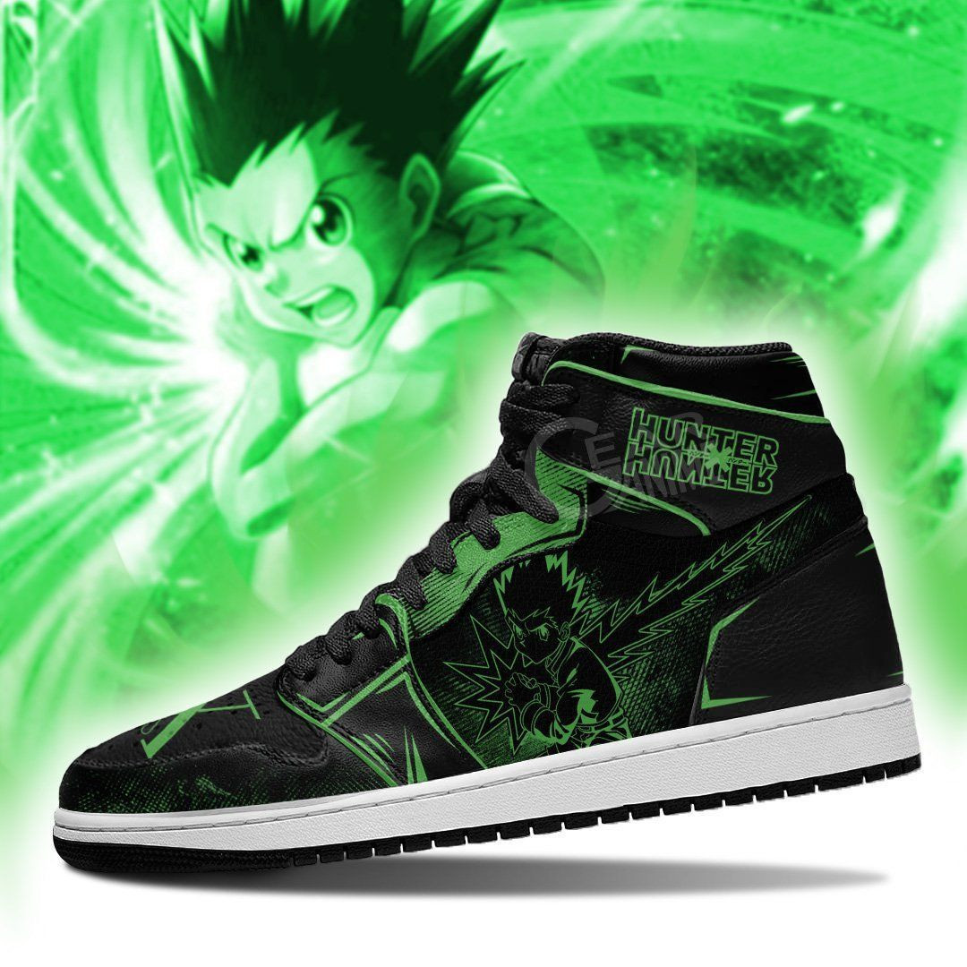 Gon Freecss Hunter X Hunter Anime 1 High Top Air Jordan Sneaker, Air Jordan Hightop