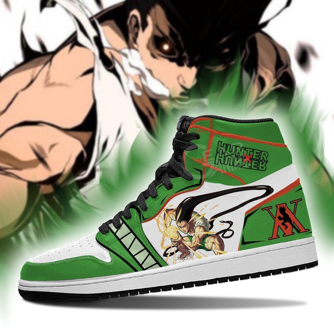 Gon Freecss Hunter X Hunter Anime 2 High Top Air Jordan Sneaker, Air Jordan Hightop