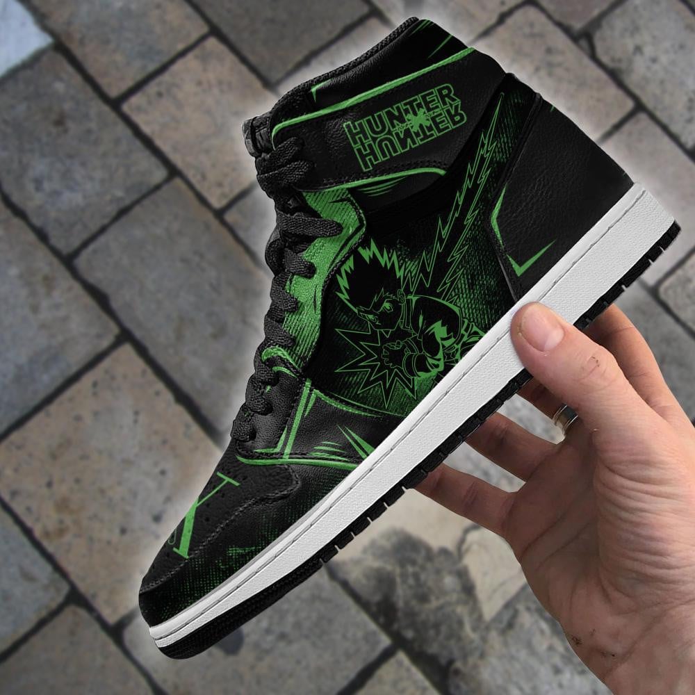 Gon Freecss Hunter X Hunter JD1s Sneakers Dark HxH Anime Shoes, Air Jordan Hightop