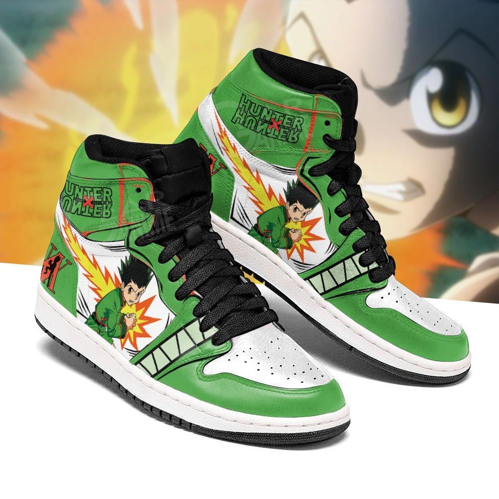 Gon Freecss Hunter X Hunter JD1s Sneakers HxH Anime Shoes, Air Jordan Hightop