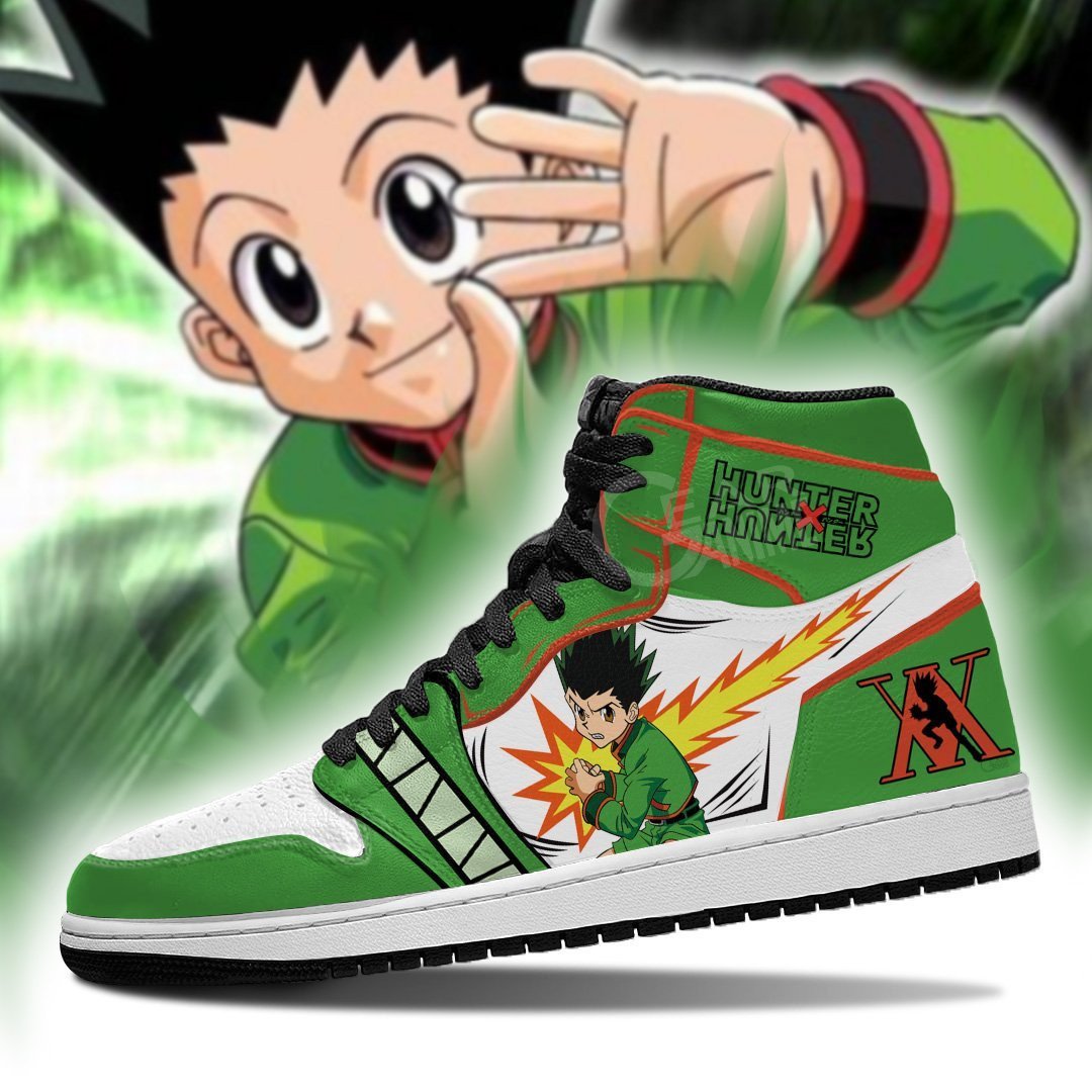 Gon Freecss Hunter X Hunter JD1s Sneakers HxH Anime Shoes, Air Jordan Hightop