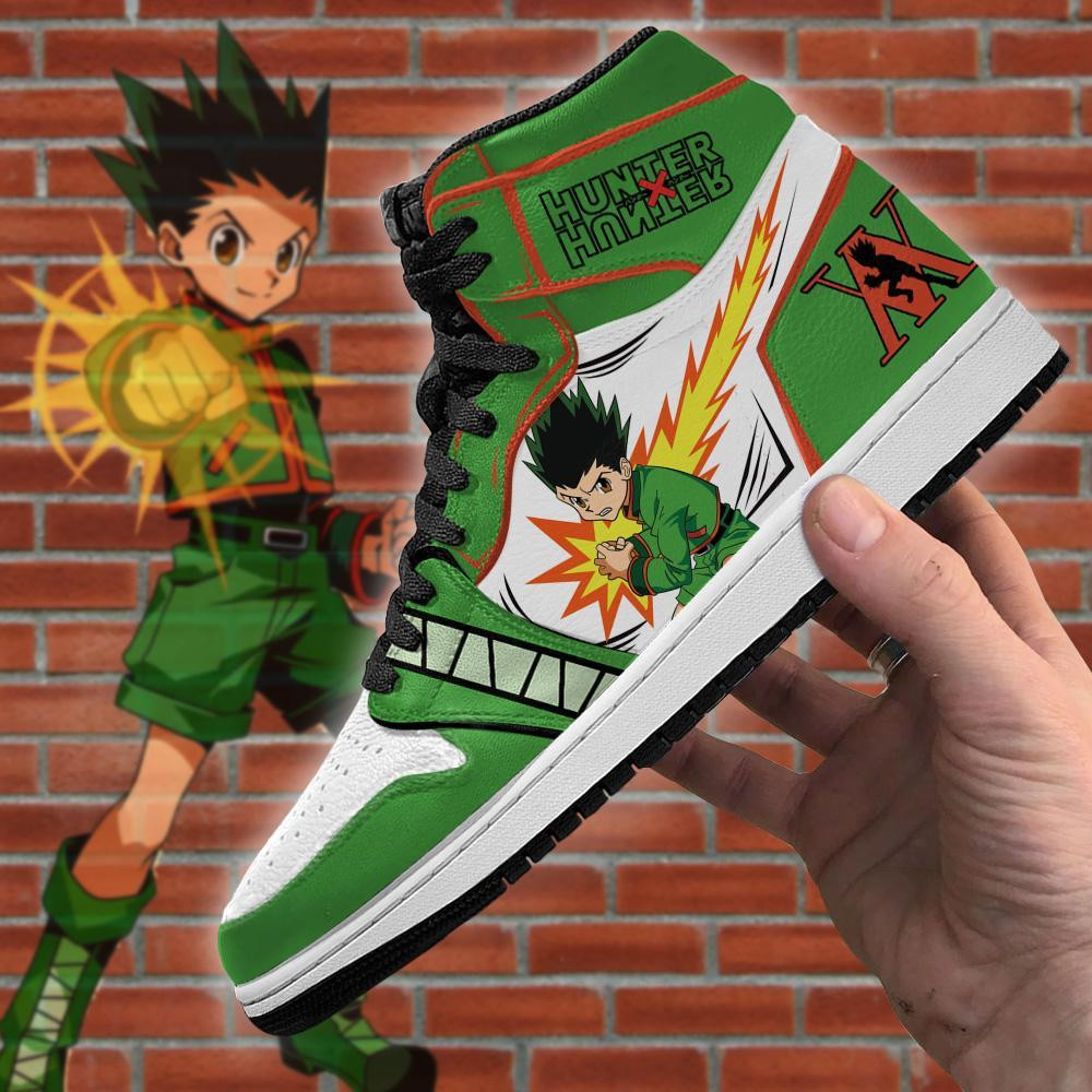 Gon Freecss Hunter X Hunter JD1s Sneakers HxH Anime Shoes, Air Jordan Hightop