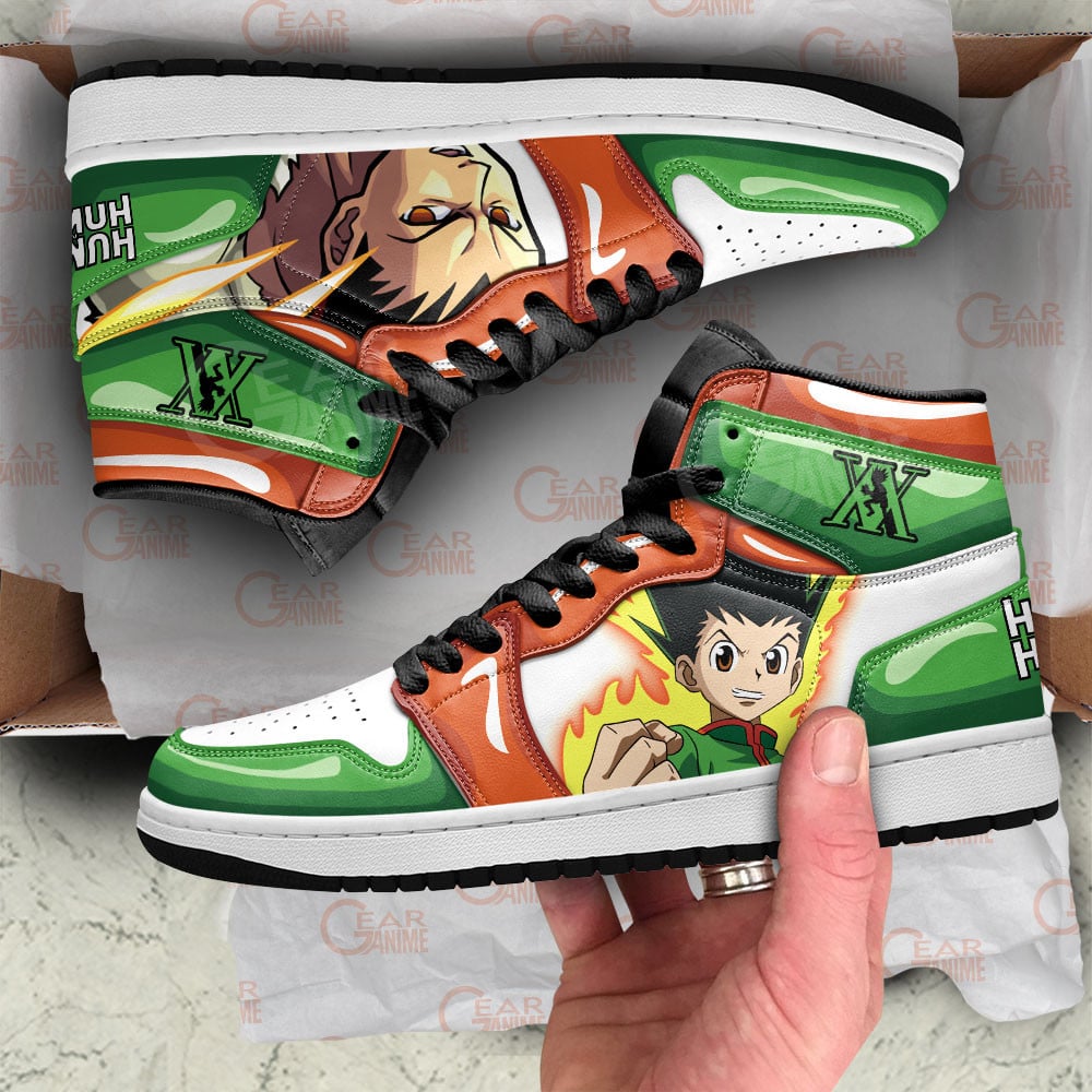 Gon Freecss JD1s Sneakers Hunter X Hunter Anime Shoes, Air Jordan Hightop