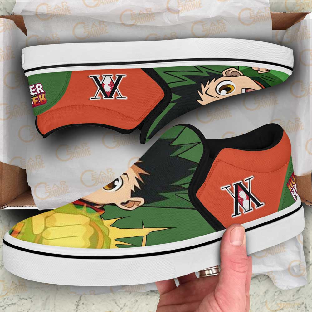 Gon Freecss Slip-On Shoes Canvas Custom Anime Hunter x Hunter Shoes