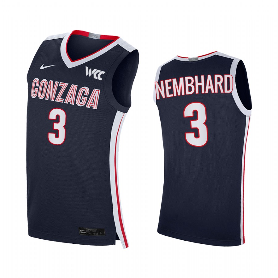 Gonzaga Bulldogs Andrew Nembhard Jersey 2021-22 College Navy Elite Uniform