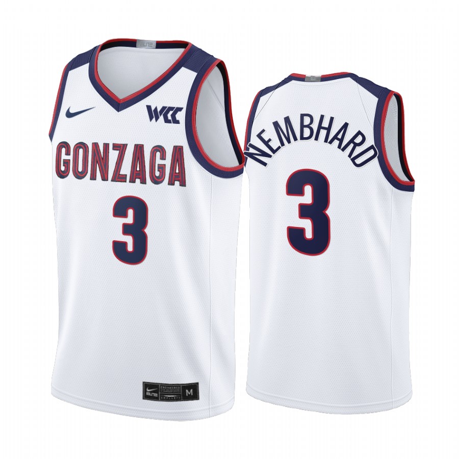 Gonzaga Bulldogs Andrew Nembhard Jersey 2021-22 College White Limited Uniform