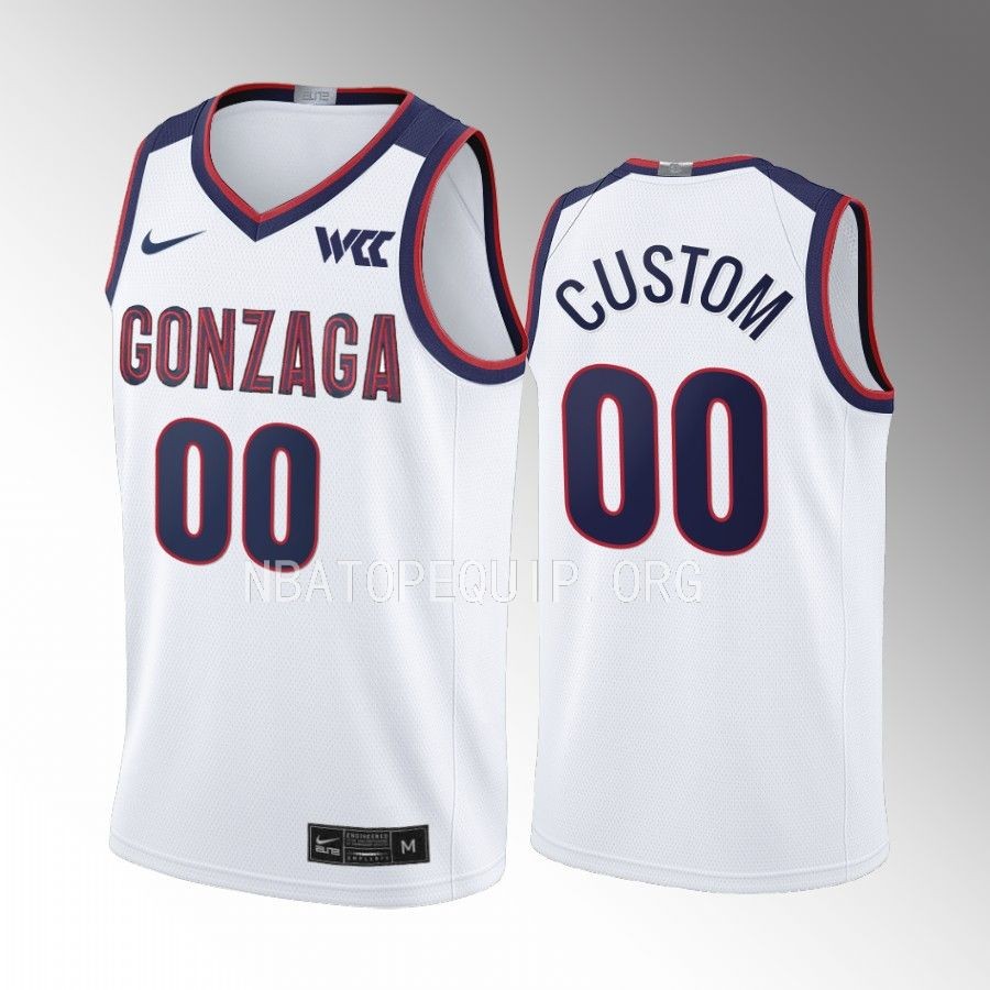 Gonzaga Bulldogs Custom Jersey 2022-23 College White Uniform