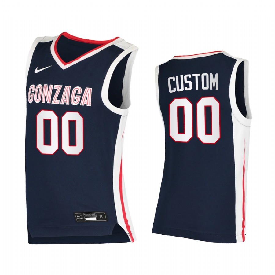 Gonzaga Bulldogs Custom Navy Elite 2020-21 College Jersey