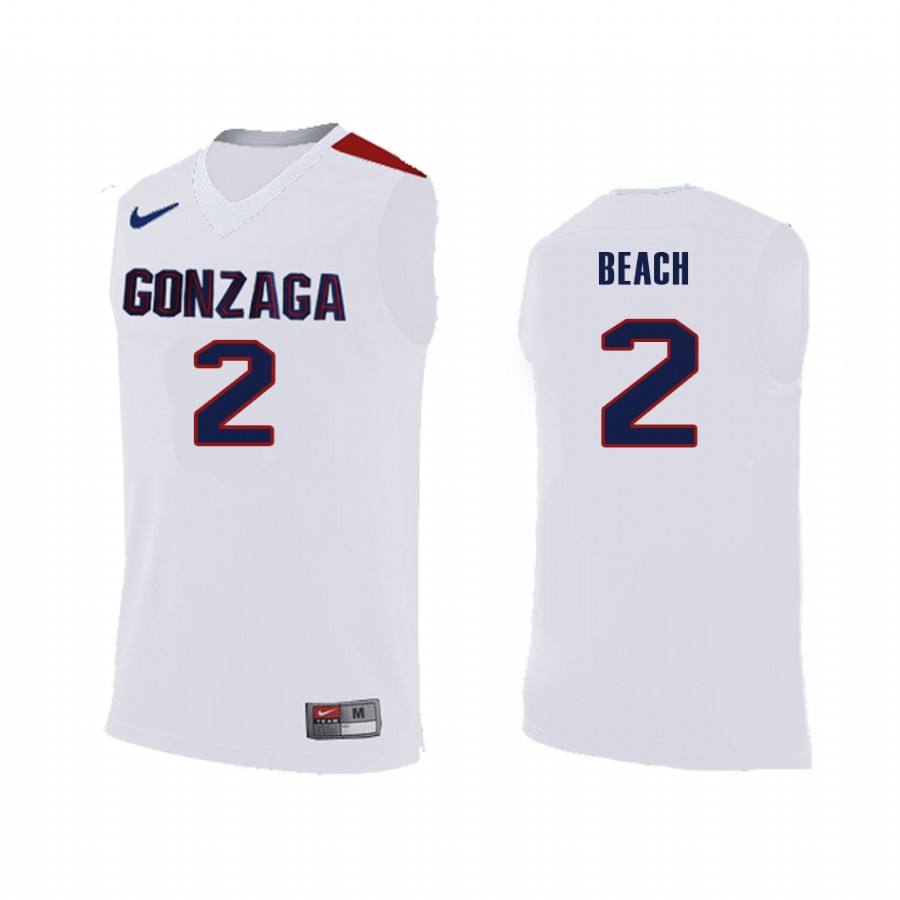 Gonzaga Bulldogs Jack Beach White College Jersey