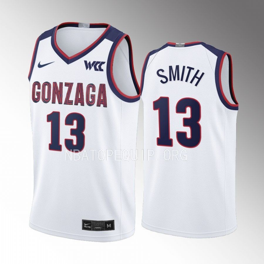 Gonzaga Bulldogs Malachi Smith Jersey 2022-23 College White Uniform