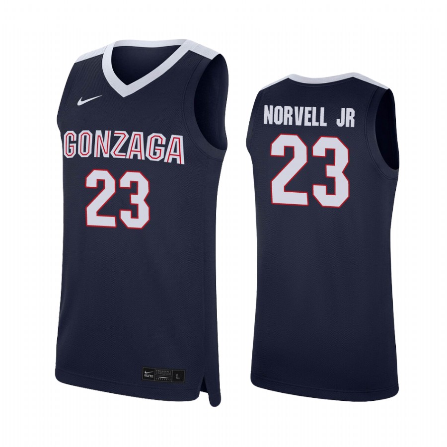 Gonzaga Bulldogs Zach Norvell Jr. Navy College Jersey