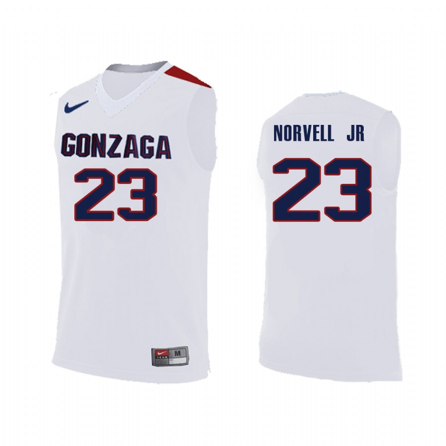Gonzaga Bulldogs Zach Norvell Jr. White College Jersey