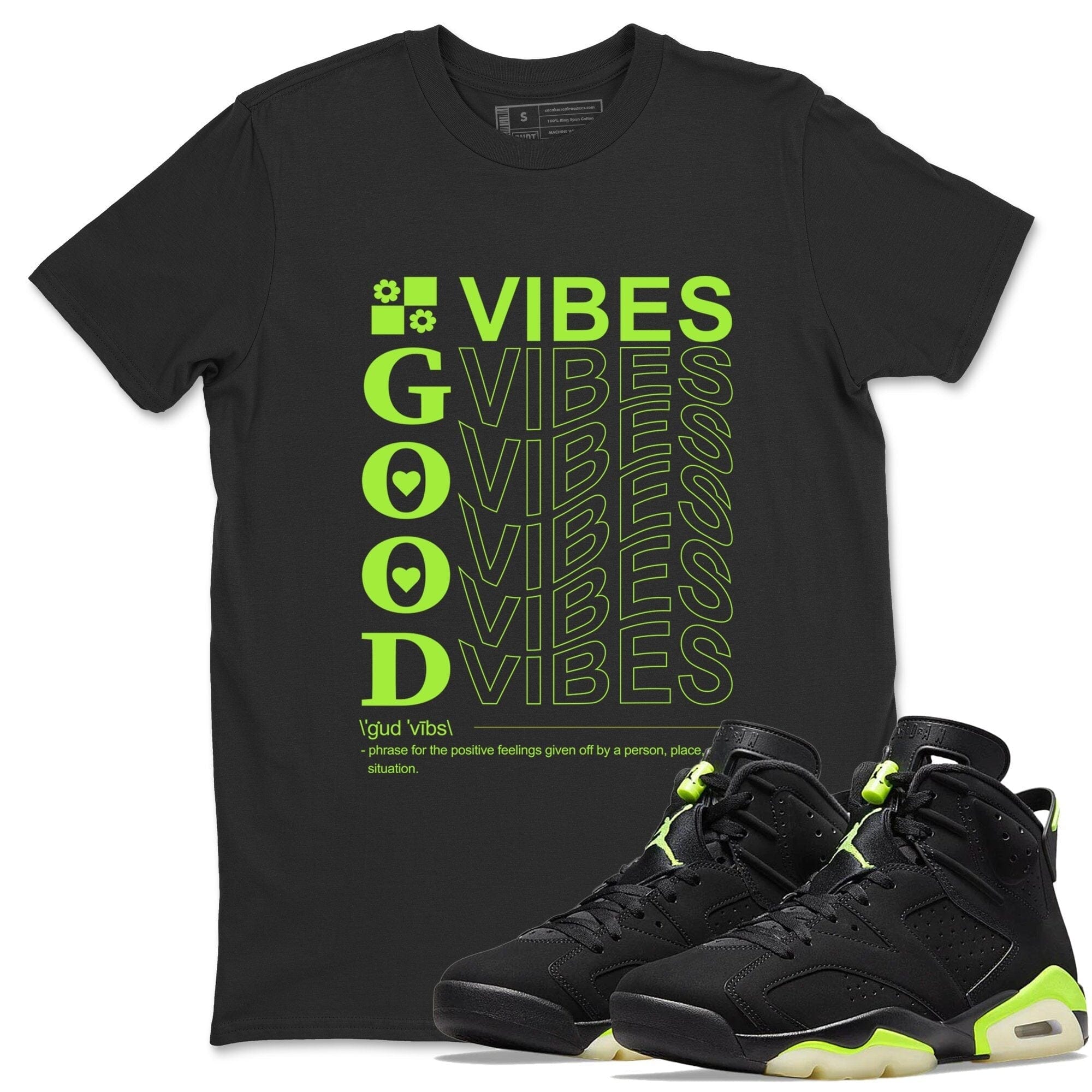 Good Vibes Unisex Sweater – Air Jordan 6 Electric Green, Sneakers Matching Sweater