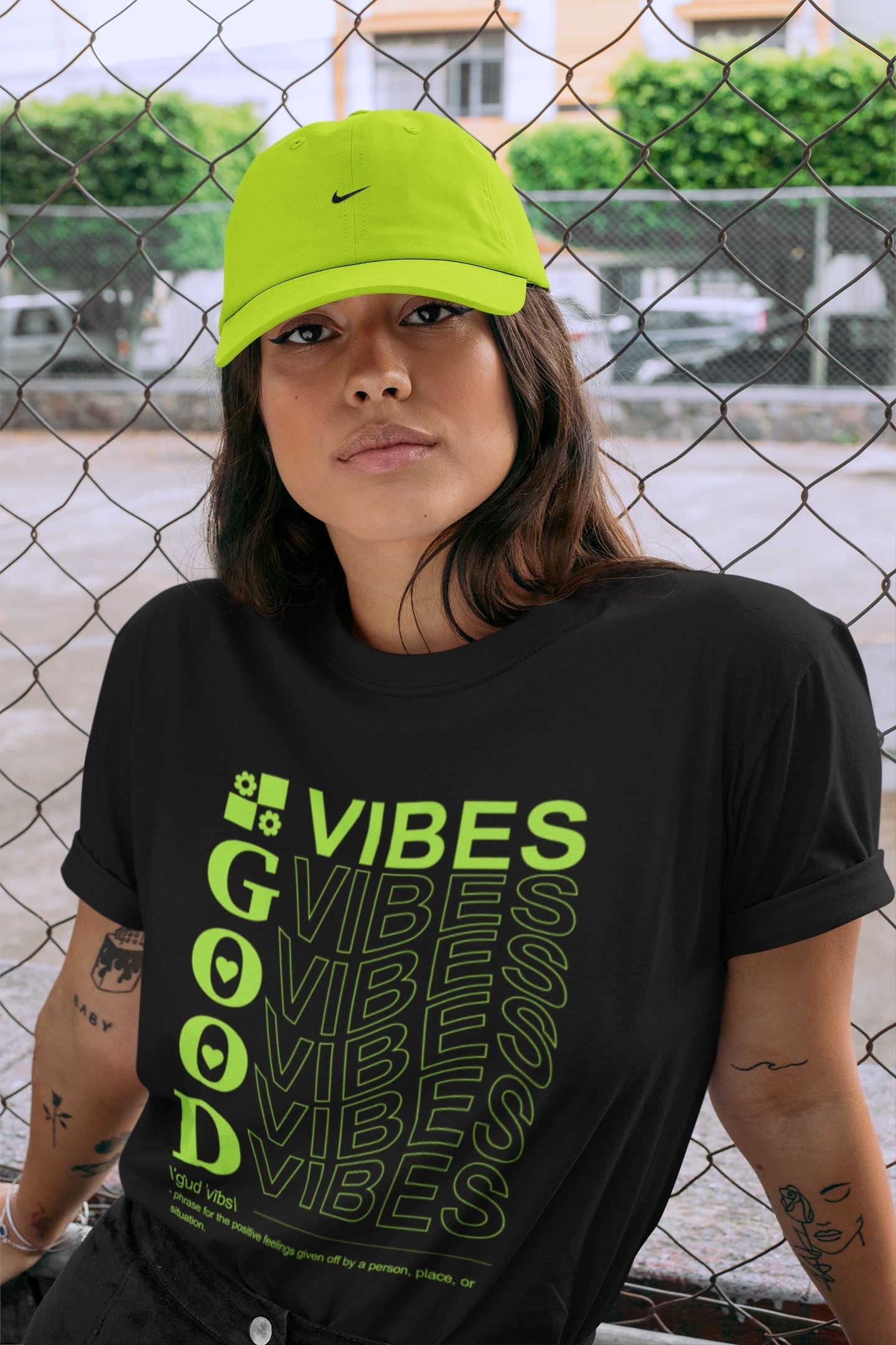 Good Vibes Unisex Sweater – Air Jordan 6 Electric Green, Sneakers Matching Sweater