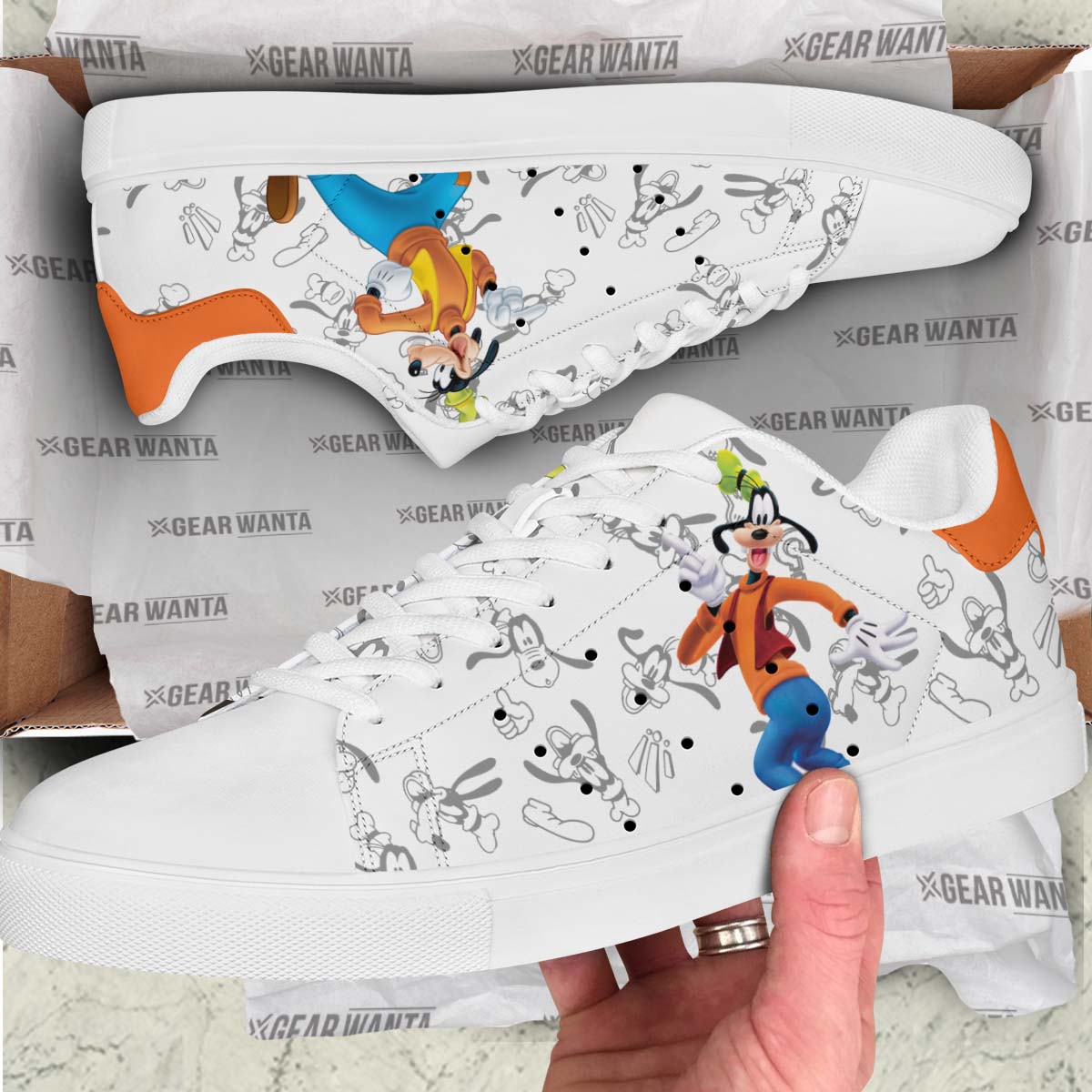 Goofy Skate Shoes Custom Micky Mouse Clubhouse Cartoon Cartoon Sneakers
