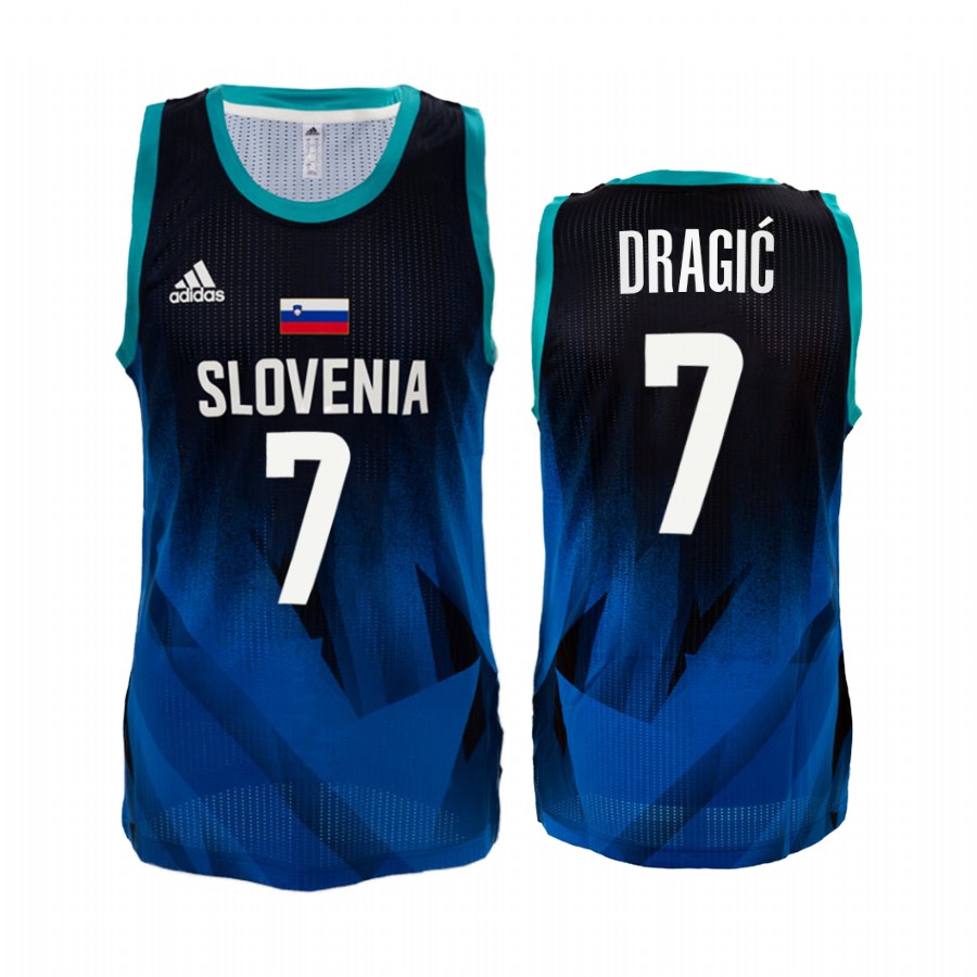 Goran Dragic Slovenia #7 Blue Olympic Limited Jersey