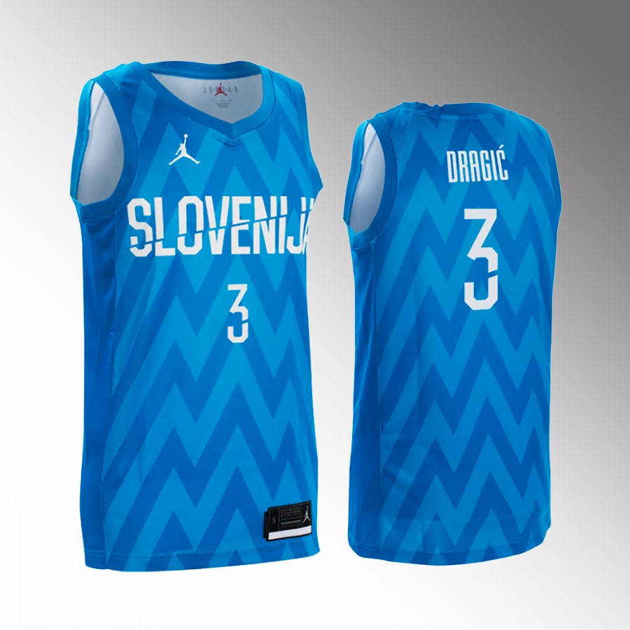 Goran Dragic Slovenia Away Blue Jersey #3