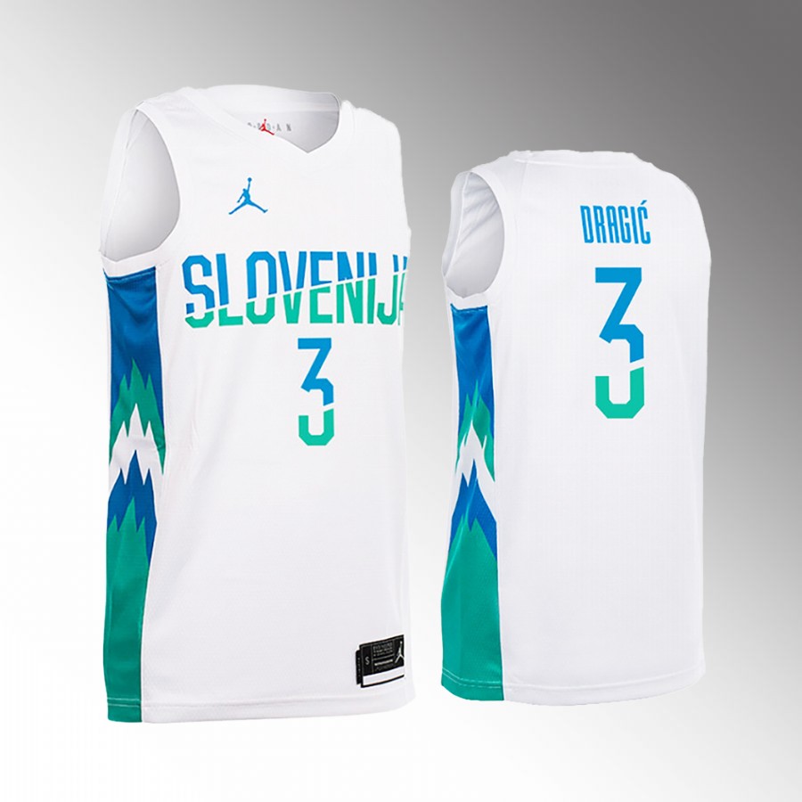 Goran Dragic Slovenia Home White Jersey #3