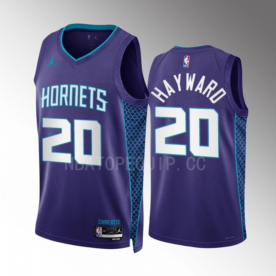 Gordon Hayward 2022-23 Charlotte Hornets Purple #20 Statement Edition Jersey Swingman