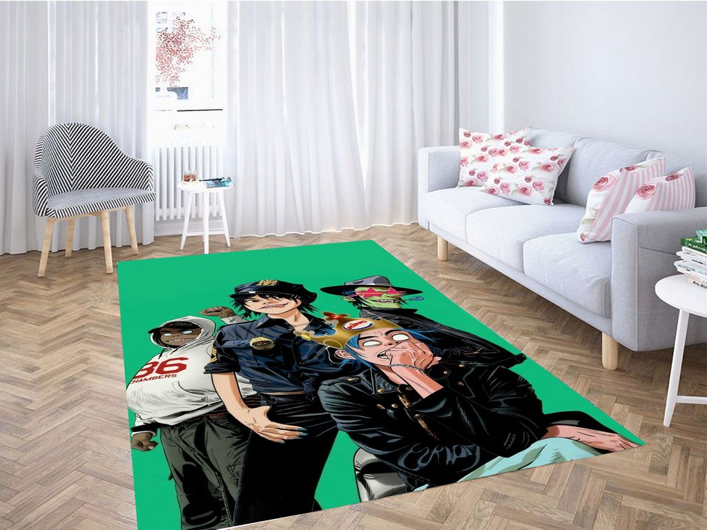 Gorillaz Wallpaper Living Room Modern Carpet Rectangle Rug
