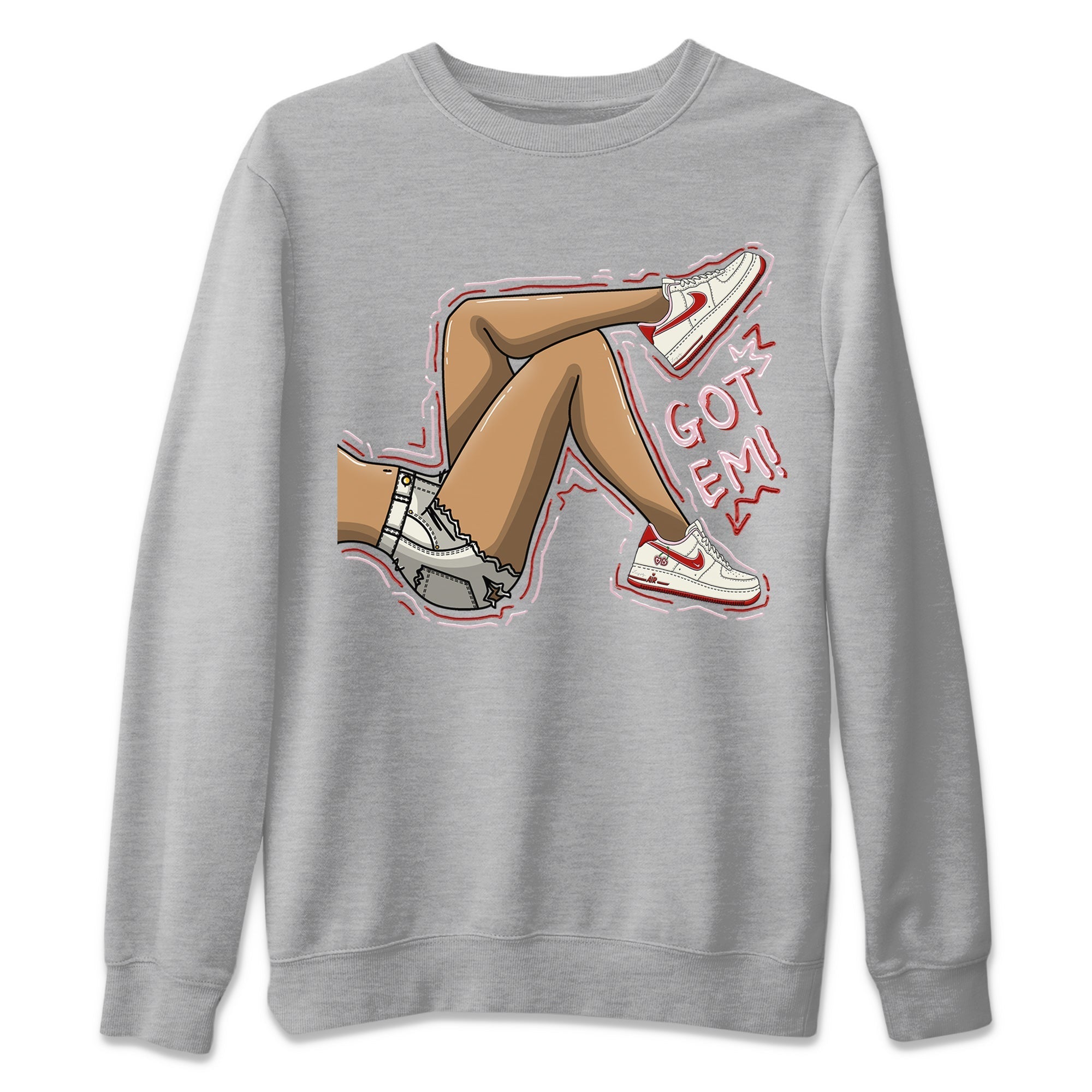 Got Em Legs Unisex Sweater – Air Force 1 Valentines Day, Sneakers Matching Sweater