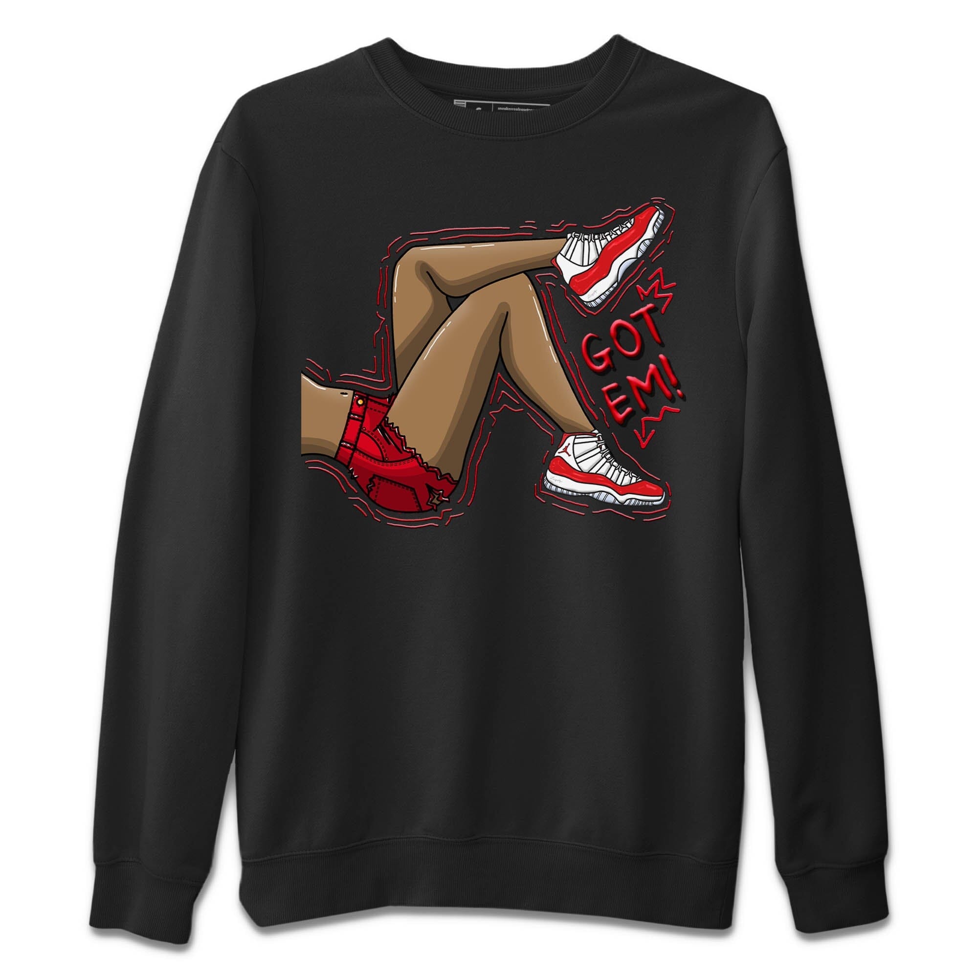Got Em Legs Unisex Sweater – Air Jordan 11 Cherry, Sneakers Matching Sweater