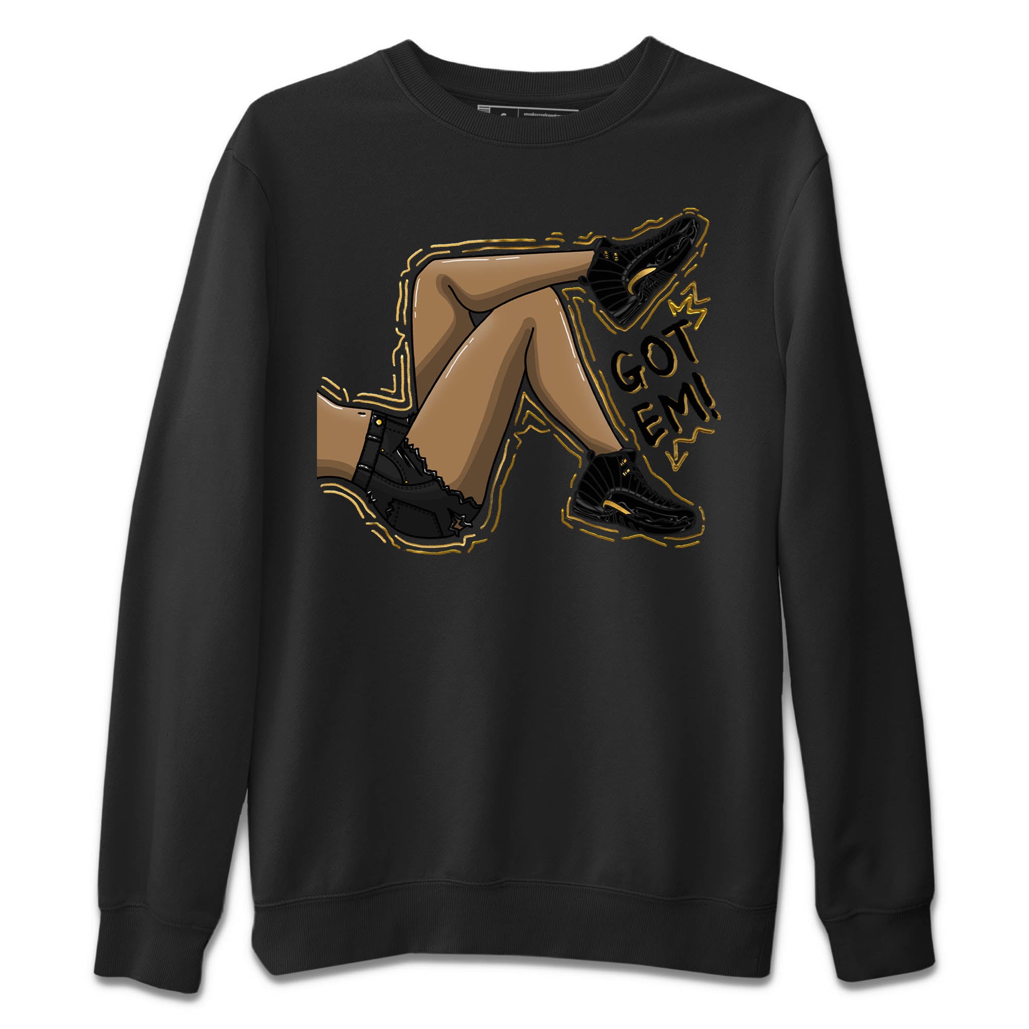 Got Em Legs Unisex Sweater – Air Jordan 12 Black Taxi, Sneakers Matching Sweater