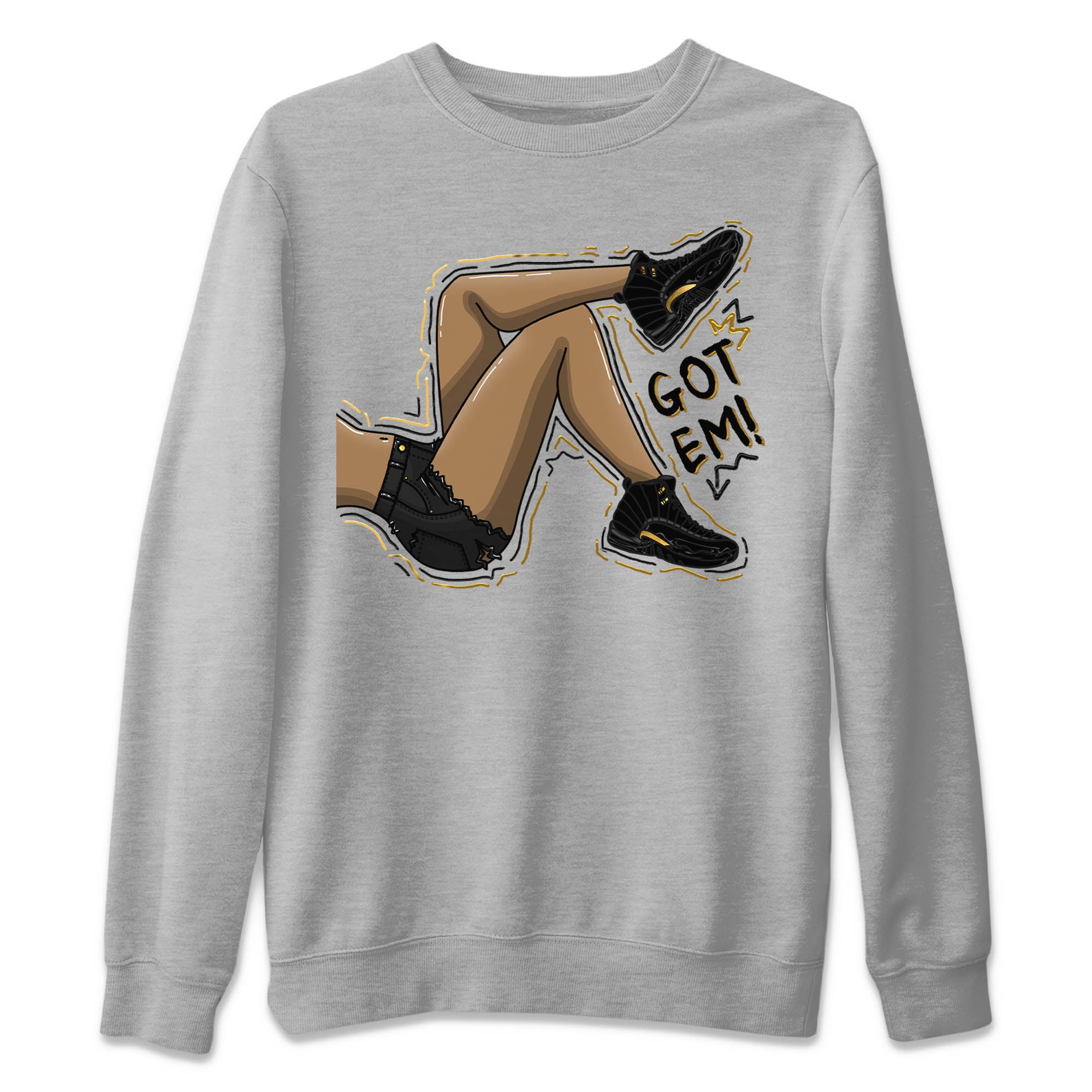Got Em Legs Unisex Sweater – Air Jordan 12 Black Taxi, Sneakers Matching Sweater