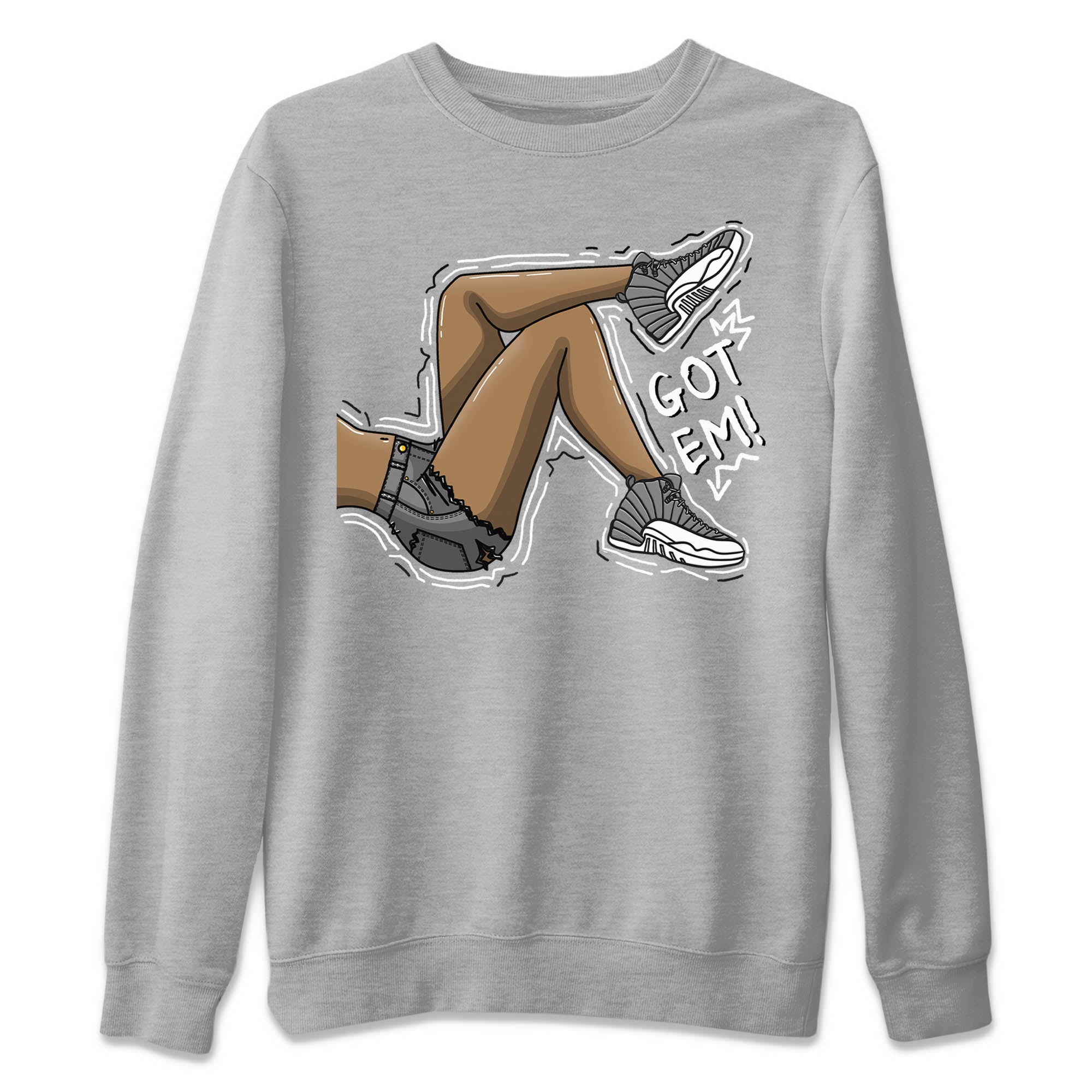 Got Em Legs Unisex Sweater – Air Jordan 12 Stealth, Sneakers Matching Sweater