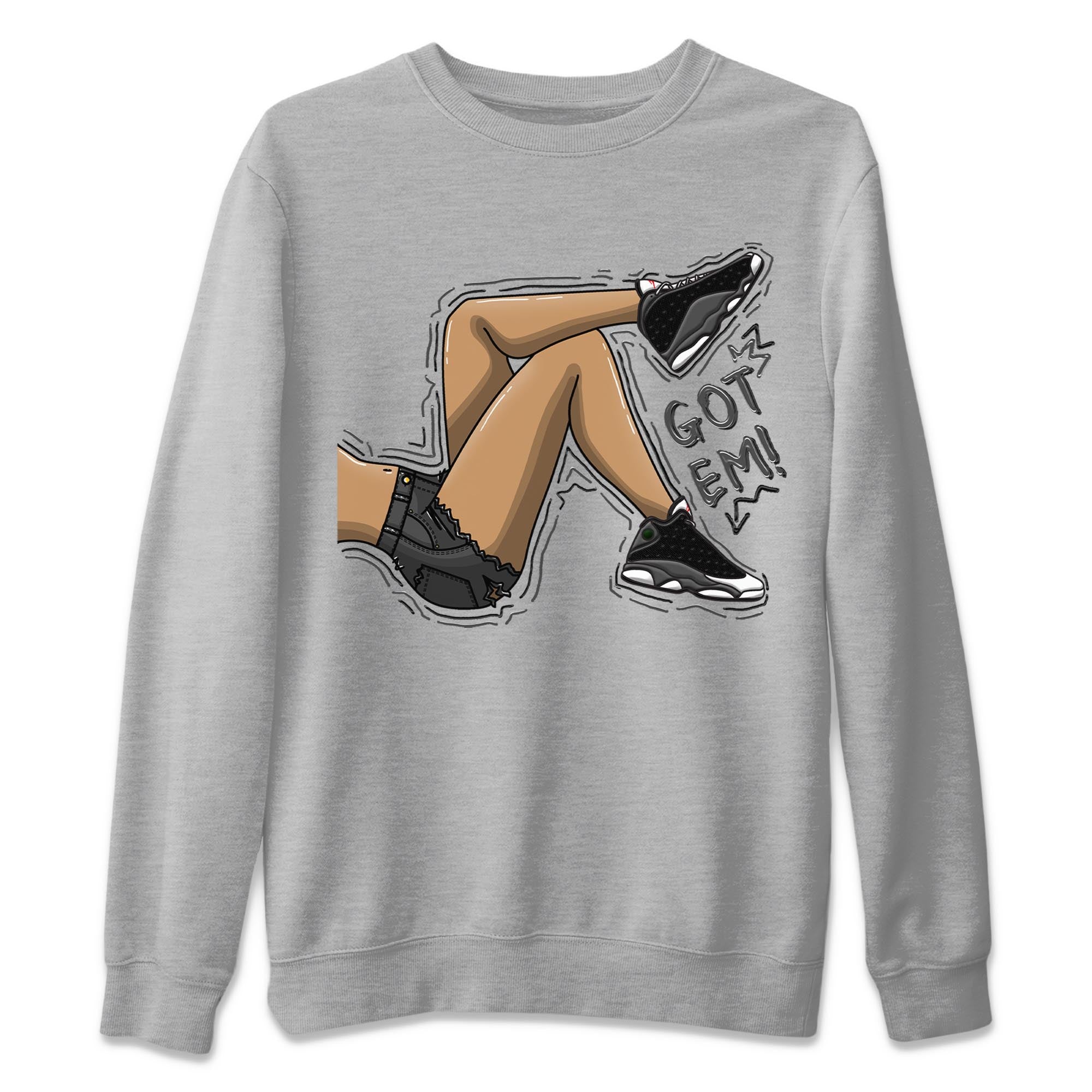 Got Em Legs Unisex Sweater – Air Jordan 13 Black Flint, Sneakers Matching Sweater