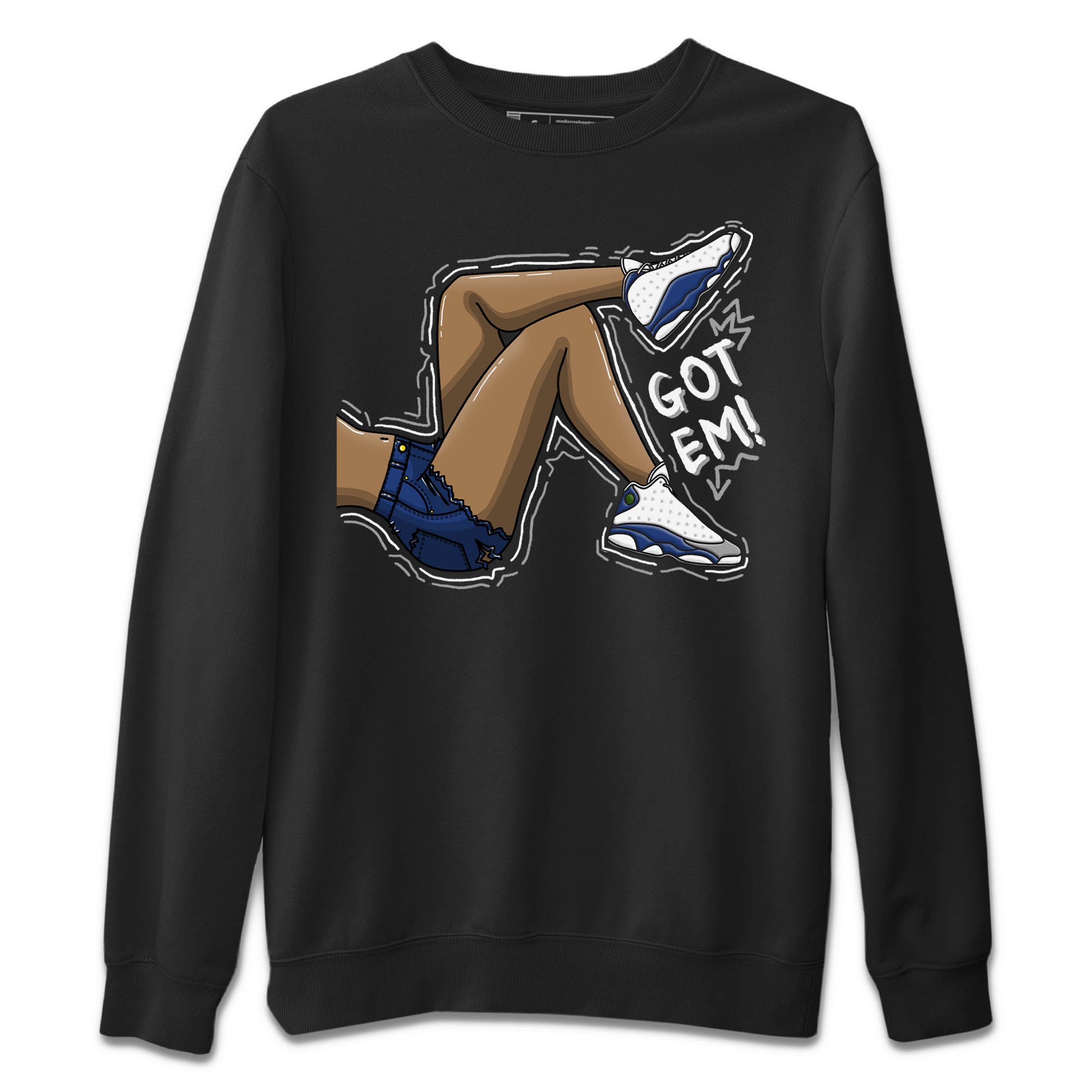 Got Em Legs Unisex Sweater – Air Jordan 13 French Blue, Sneakers Matching Sweater