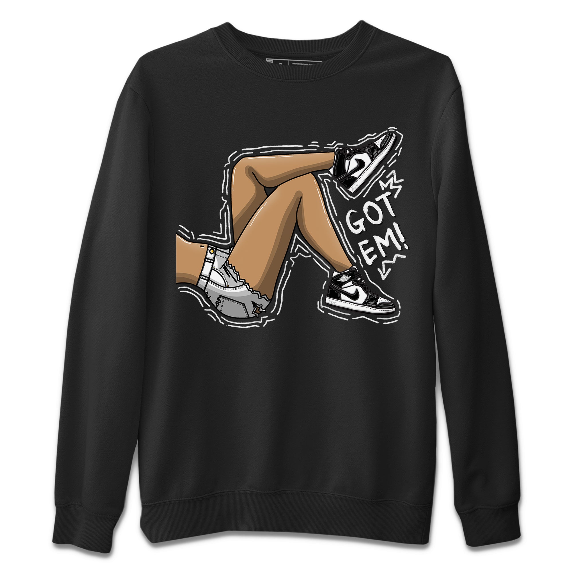 Got Em Legs Unisex Sweater – Air Jordan 1 Black White, Sneakers Matching Sweater